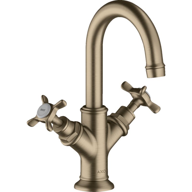 2-uchwyt. Bateria umyw. 160 do małych umywalek z uchwytami krzyżowymi Nikiel brushed Montreux AXOR 16505820