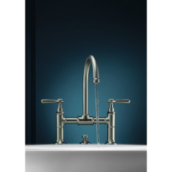 2-uchwytowa Bateria umyw. 220 z uchwytami jednoramiennymi i kpl odpływowym z cięgłem Nikiel Szczotkowany Montreux AXOR 16511820