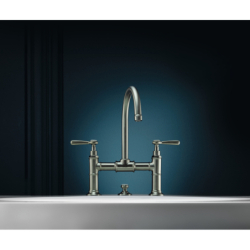 2-uchwytowa Bateria umyw. 220 z uchwytami jednoramiennymi i kpl odpływowym z cięgłem Nikiel Szczotkowany Montreux AXOR 16511820