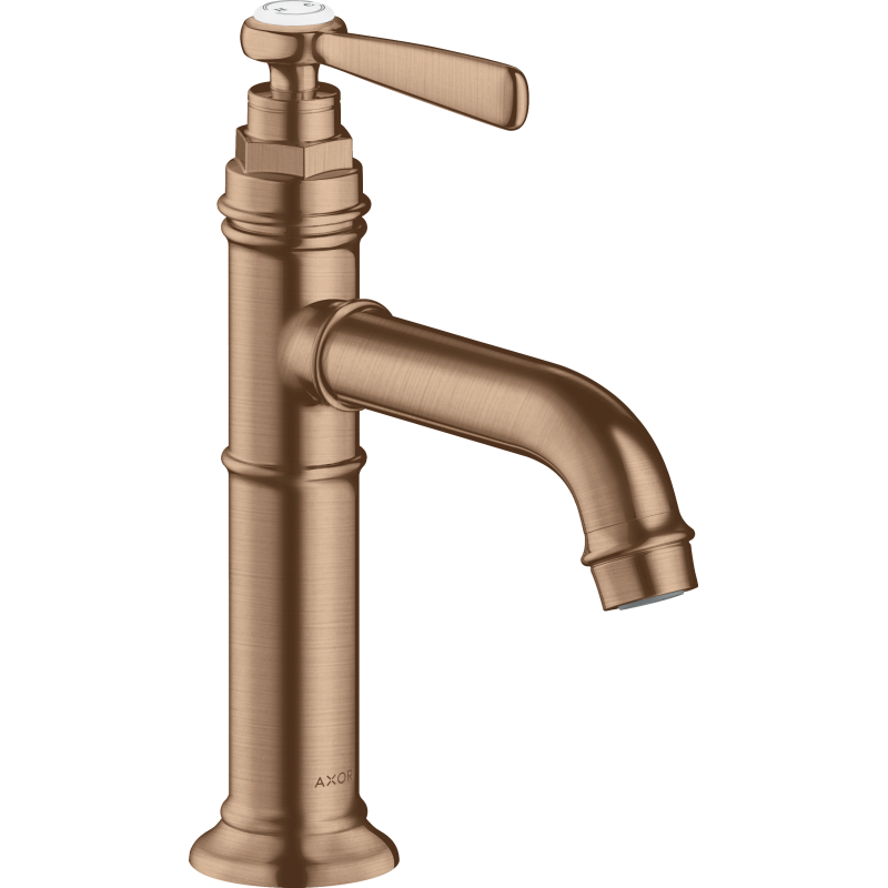 Bateria umyw. 100 z uchwytem jednoramiennym i niezamykanym kpl odpływowym Czerwony Złoty Szczotkowany Montreux AXOR 16516310