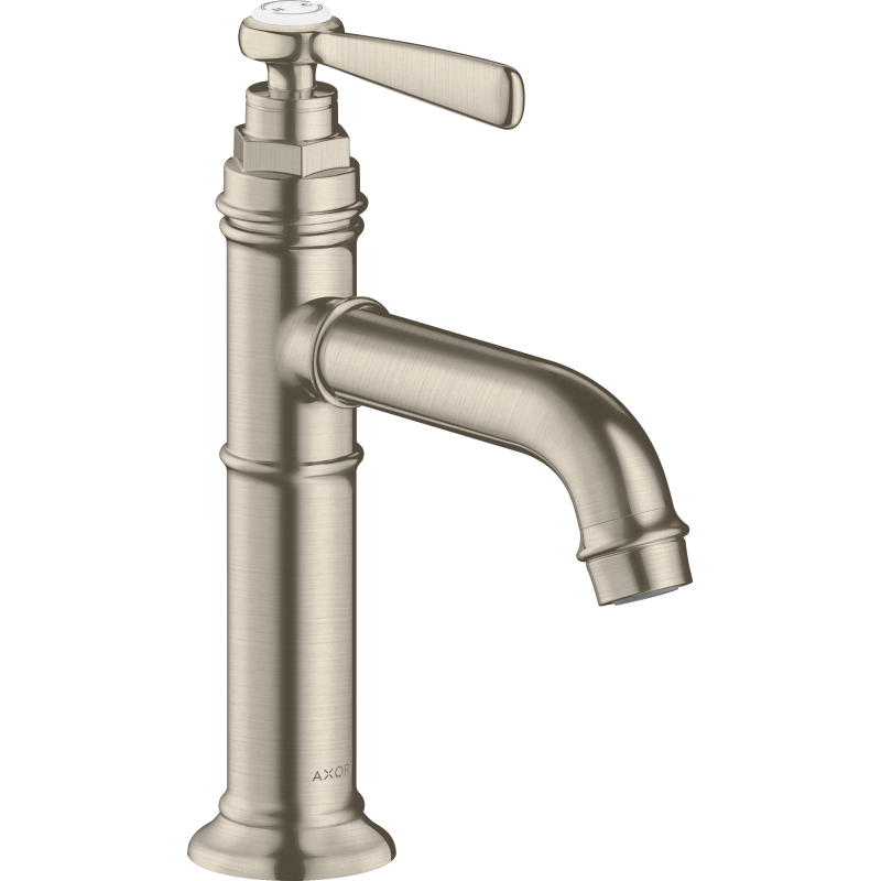 Bateria umywalkowa 100 z uchwytem jednoramiennym i niezamykanym kpl odpływowym Nikiel Szczotkowany Montreux AXOR 16516820