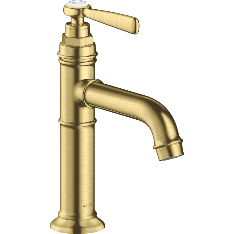 Bateria umywalkowa 100 z uchwytem jednoramiennym i niezamykanym kpl odpływowym Mosiądz Szczotkowany Montreux AXOR 16516950
