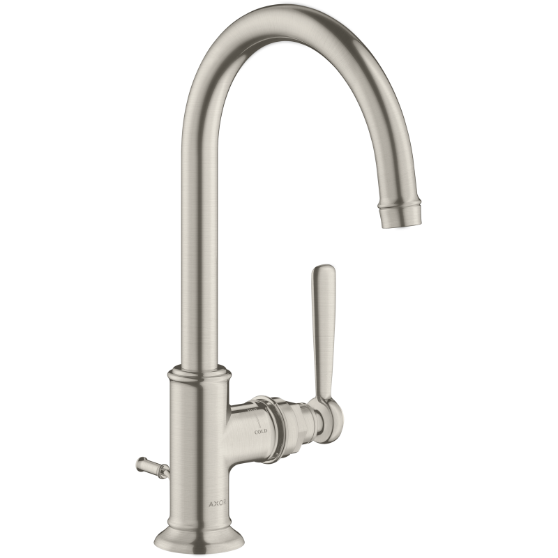 Jednouchwytowa bateria umywalkowa 210 z kompletem odpływowym z cięgłem Stal Szlachetna Optyczna Montreux AXOR 16517800