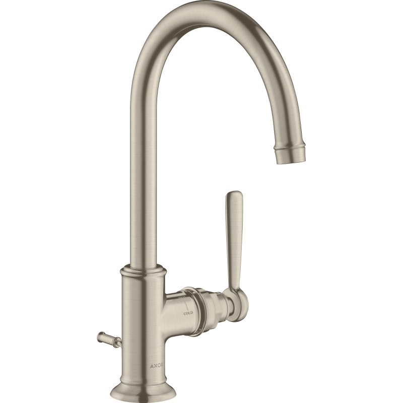 Jednouchwytowa bateria umywalkowa 210 z kompletem odpływowym z cięgłem Nikiel Szczotkowany Montreux AXOR 16517820