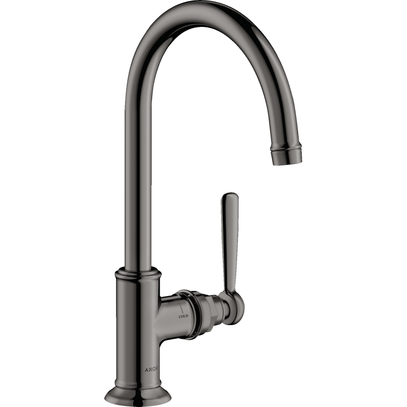 Bateria umywalkowa 210 z uchwytem jednoramiennym i niezamykanym kpl odpływowym Czarny Chrom Polerowany Montreux AXOR 16518330