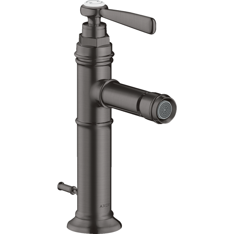 Bateria bidetowa z uchwytem jednoramiennym i kpl odpływowym z cięgłem Czarny Chrom Szczotkowany Montreux AXOR 16526340