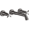 3-otw. Bateria umyw. z uchwytami krzyżowymi i wlewką 165 - 225 mm, ścienna, podtynkowa Czarny Chrom poler Montreux AXOR 16532330