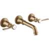3-otw. Bateria umyw. z uchwytami jednoramiennymi i wylewką 165 - 225 mm, ścienna, podtynkowa Brąz brushed Montreux AXOR 16534140