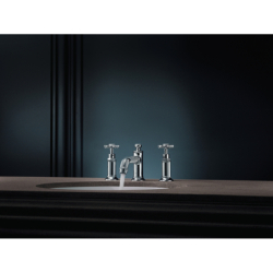 3-otworowa bateria umywalkowa 30 z uchwytami krzyżowymi i kompletem odpływowym z cięgłem Chrom Montreux AXOR 16536000