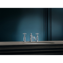 3-otworowa bateria umywalkowa 30 z uchwytami krzyżowymi i kompletem odpływowym z cięgłem Chrom Montreux AXOR 16536000
