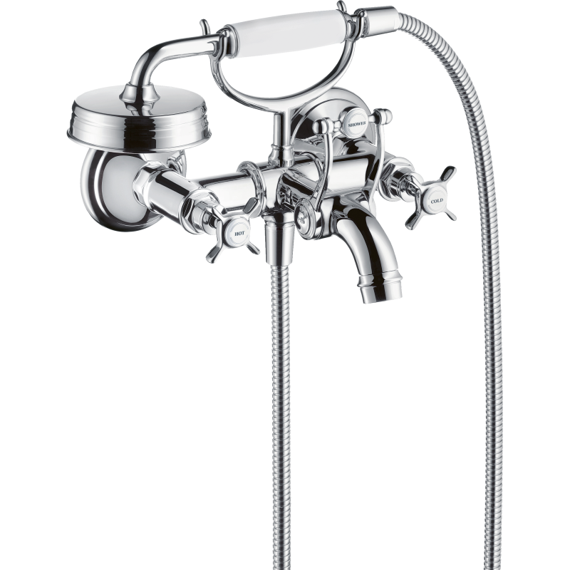 2-uchwytowa bateria wannowa z uchwytami krzyżowymi, natynkowa Chrom Montreux AXOR 16540000