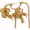 2-uchwytowa bateria wannowa z uchwytami krzyżowymi, natynkowa Złoty Optyczny Szczotkowany Montreux AXOR 16540250