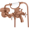 2-uchwytowa bateria wannowa z uchwytami krzyżowymi, natynkowa Czerwony Złoty Szczotkowany Montreux AXOR 16540310