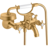 2-uchwytowa bateria wannowa z uchwytami krzyżowymi, natynkowa Mosiądz Szczotkowany Montreux AXOR 16540950