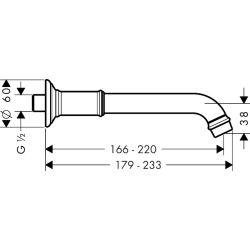 Wylewka wannowa Mosiądz Szczotkowany Montreux AXOR 16541950