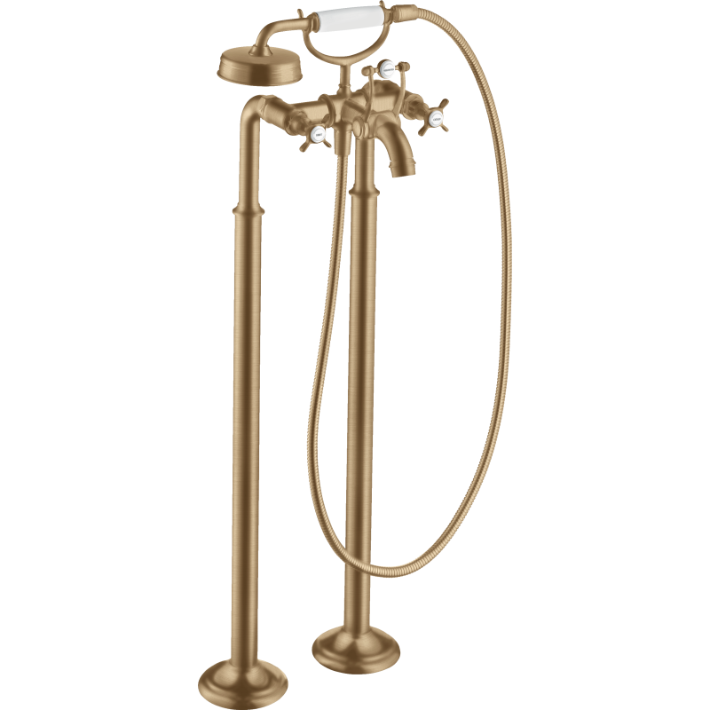 2-uchwytowa bateria wannowa z uchwytami krzyżowymi, wolnostojąca Brąz Szczotkowany Montreux AXOR 16547140