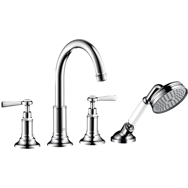 4-otworowa bateria na brzeg wanny z uchwytami jednoramiennymi Chrom Montreux AXOR 16550000
