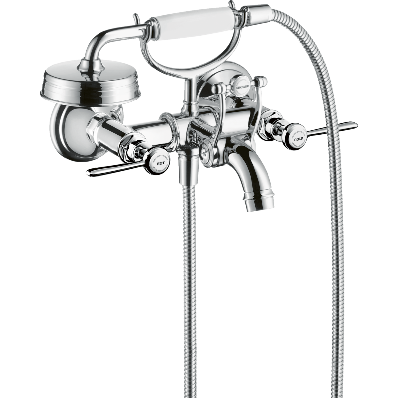 2-uchwytowa bateria wannowa z uchwytami jednoramiennymi, natynkowa Chrom Montreux AXOR 16551000