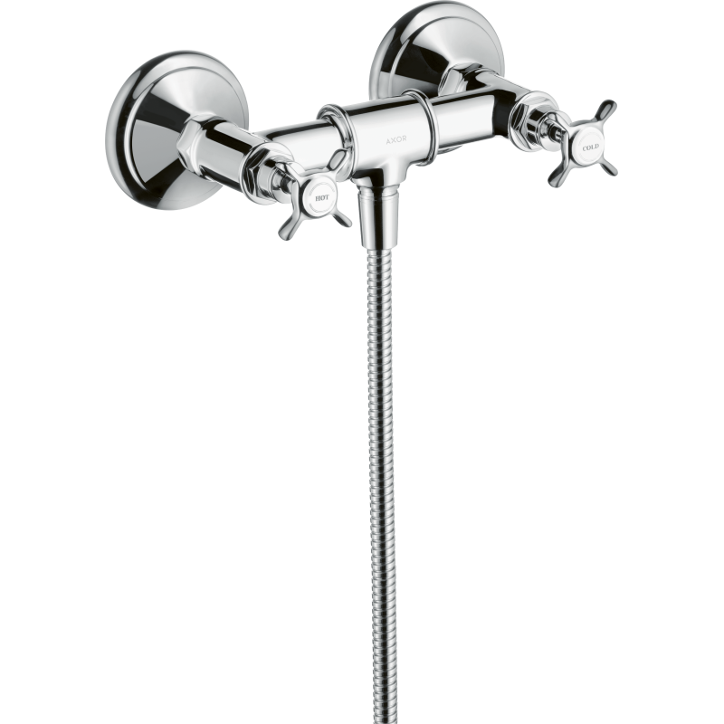 2-uchwytowa bateria prysznicowa z uchwytami krzyżowymi, natynkowa Chrom Montreux AXOR 16560000