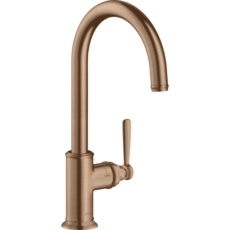 Jednouchwytowa bateria kuchenna 260 z obrotową wylewką Czerwony Złoty Szczotkowany Montreux AXOR 16580310