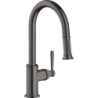 Jednouchwytowa bateria kuchenna 180 z wyciąganą wylewką Czarny Chrom Szczotkowany Montreux AXOR 16581340