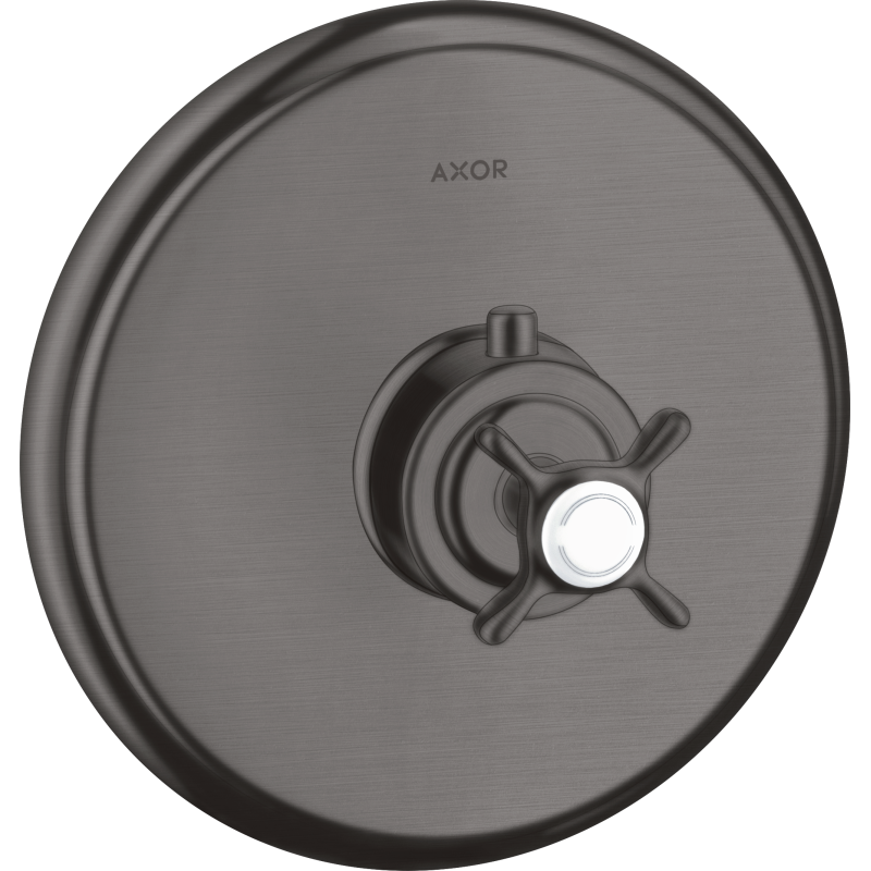 Bateria termostatyczna z uchwytem krzyżowym, podtynkowa Czarny Chrom Szczotkowany Montreux AXOR 16810340