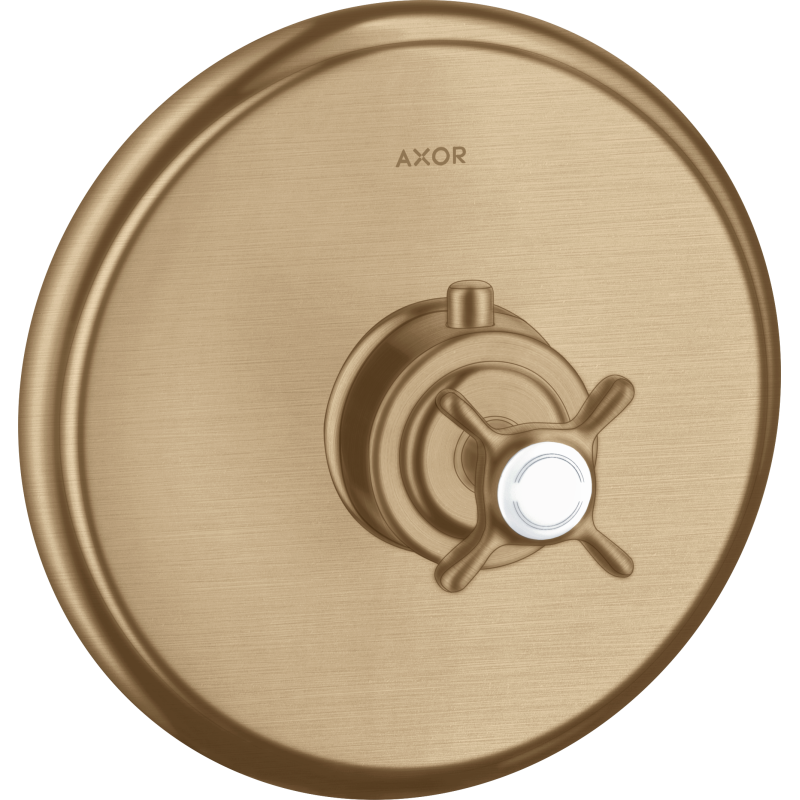 Bateria termostatyczna HighFlow z uchwytem krzyżowym, podtynkowa Brąz Szczotkowany Montreux AXOR 16815140