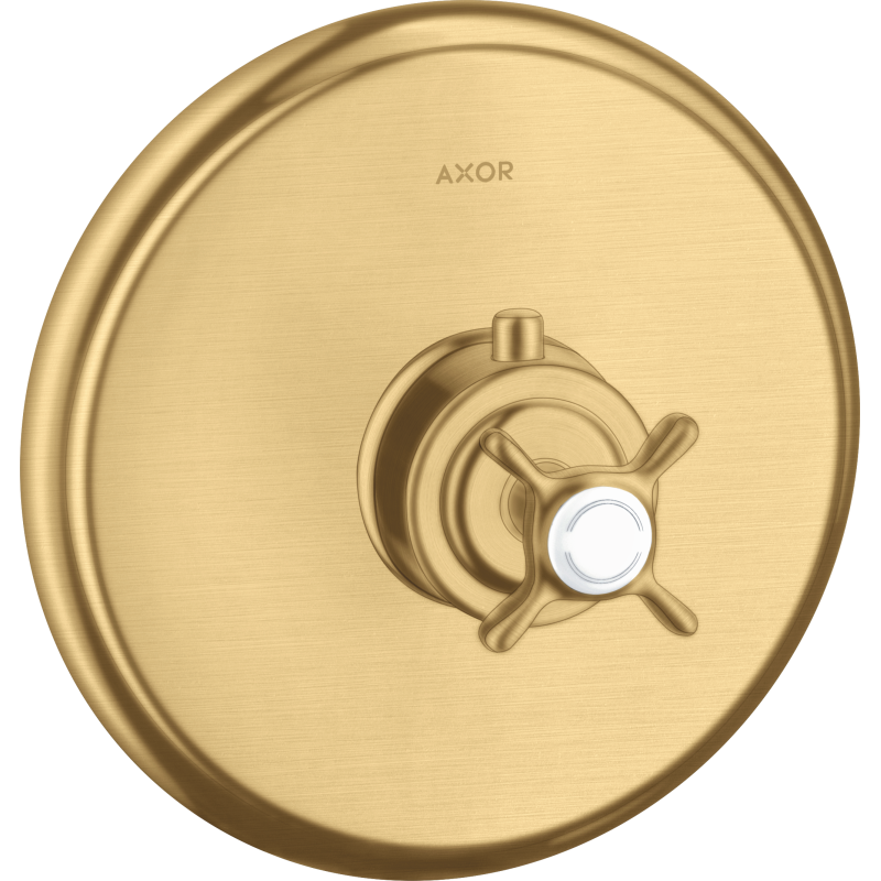 Bateria termostatyczna HighFlow z uchwytem krzyżowym, podtynkowa Złoty Optyczny Szczotkowany Montreux AXOR 16815250