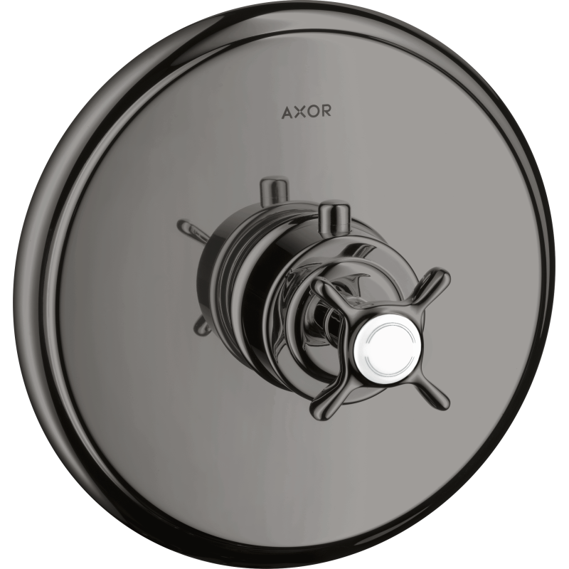 Bateria termostatyczna HighFlow z uchwytem krzyżowym, podtynkowa Czarny Chrom Polerowany Montreux AXOR 16815330