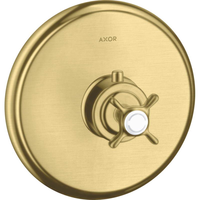 Bateria termostatyczna HighFlow z uchwytem krzyżowym, podtynkowa Mosiądz Szczotkowany Montreux AXOR 16815950