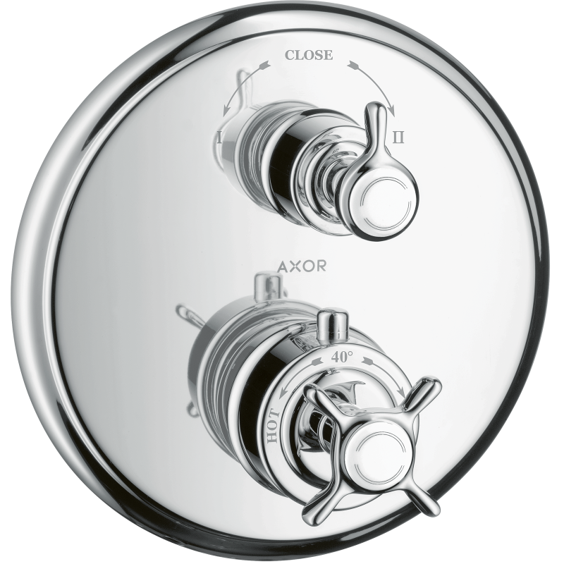 Bateria termo. z uchwytem krzyżowym, do 2 odbiorników, podtynkowa Chrom Montreux AXOR 16820000