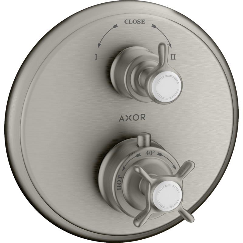 Bateria termo. z uchwytem krzyżowym, do 2 odbiorników, podtynkowa Stal Szlachetna Montreux AXOR 16820800