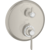 Bateria termo. z uchwytem jednoramiennym i zawór odcin./przeł. 2 odb., podtynk. Stal Szlachetna Montreux AXOR 16821800