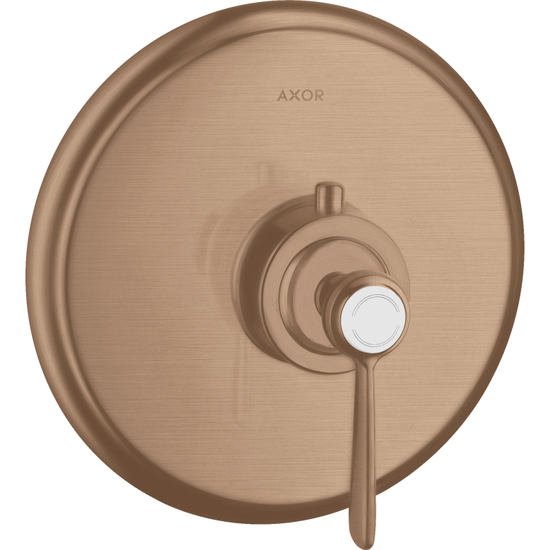 Bateria termostatyczna HighFlow z uchwytem jednoramiennym, podtynkowa Czerwony Złoty Szczotkowany Montreux AXOR 16824310