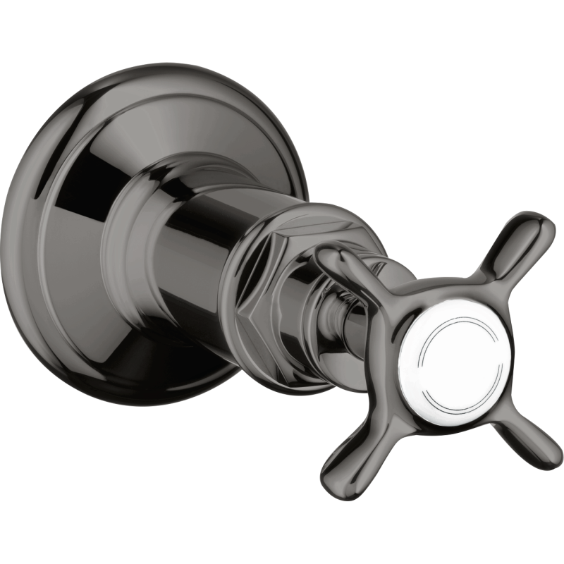 Zawór odcinający z uchwytem krzyżowym, podtynkowy Czarny Chrom Polerowany Montreux AXOR 16871330