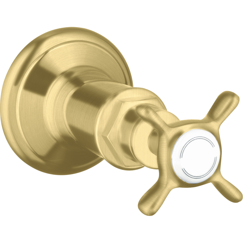 Zawór odcinający z uchwytem krzyżowym, podtynkowy Mosiądz Szczotkowany Montreux AXOR 16871950