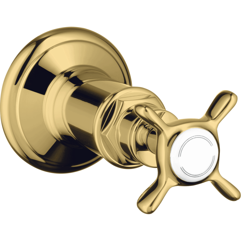 Zawór odcinający z uchwytem krzyżowym, podtynkowy Złoty Optyczny Polerowany Montreux AXOR 16871990