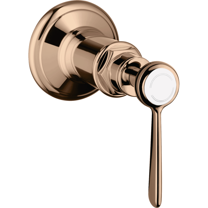 Zawór odcinający z uchwytem jednoramiennym, podtynkowy Czerwony Złoty Polerowany Montreux AXOR 16872300