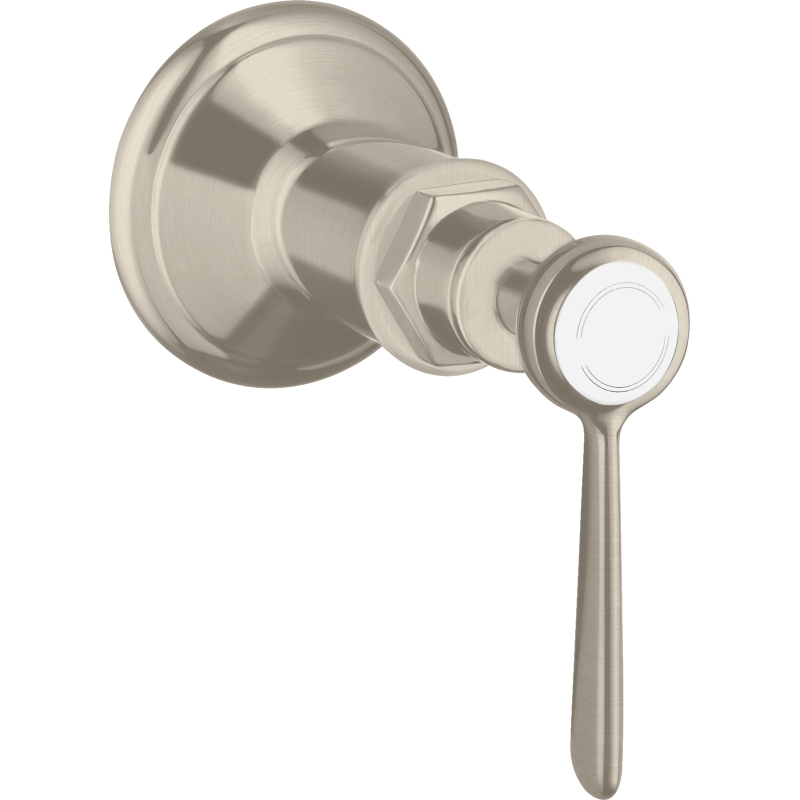 Zawór odcinający z uchwytem jednoramiennym, podtynkowy Nikiel Szczotkowany Montreux AXOR 16872820