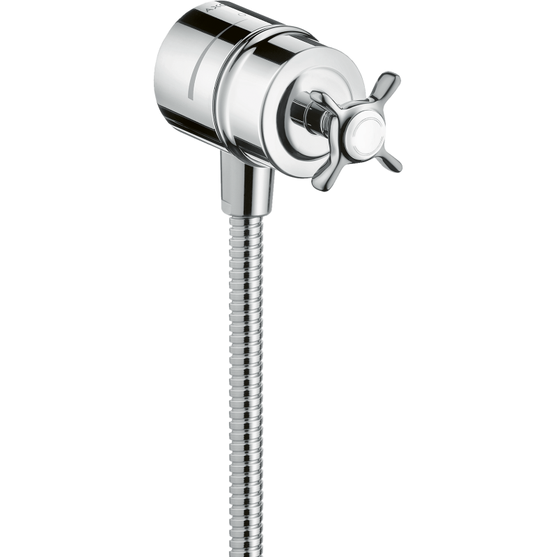 Przyłącze węża z zaworem odcinającym i uchwytem krzyżowym Chrom Montreux AXOR 16882000