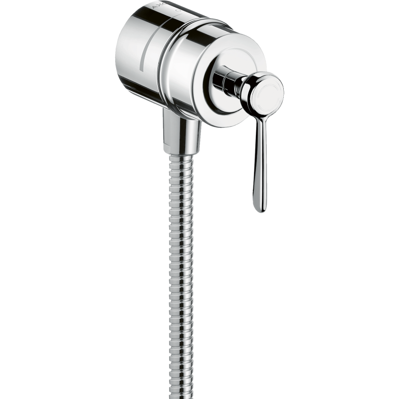 Przyłącze węża z zaworem odcinającym i uchwytem jednoramiennym Chrom Montreux AXOR 16883000