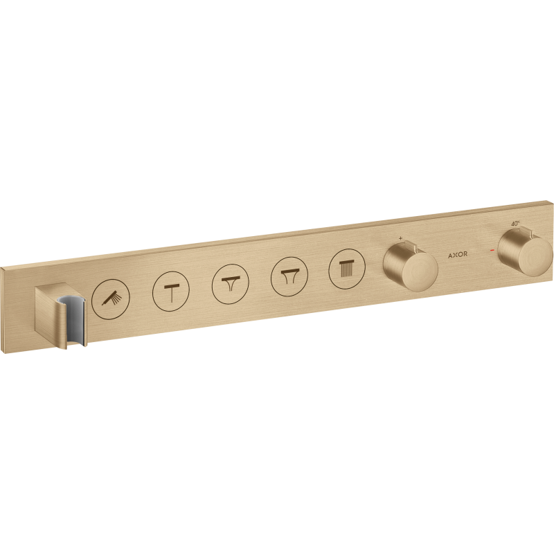 Moduł termostatyczny Select 670/90 do 5 odbiorników, podtynkowy Brąz Szczotkowany ShowerSolutions AXOR 18358140