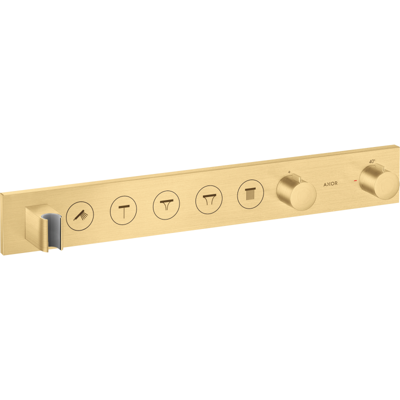 Moduł termostatyczny Select 670/90 do 5 odbiorników, podtynkowy Złoty Optyczny Szczotkowany ShowerSolutions AXOR 18358250