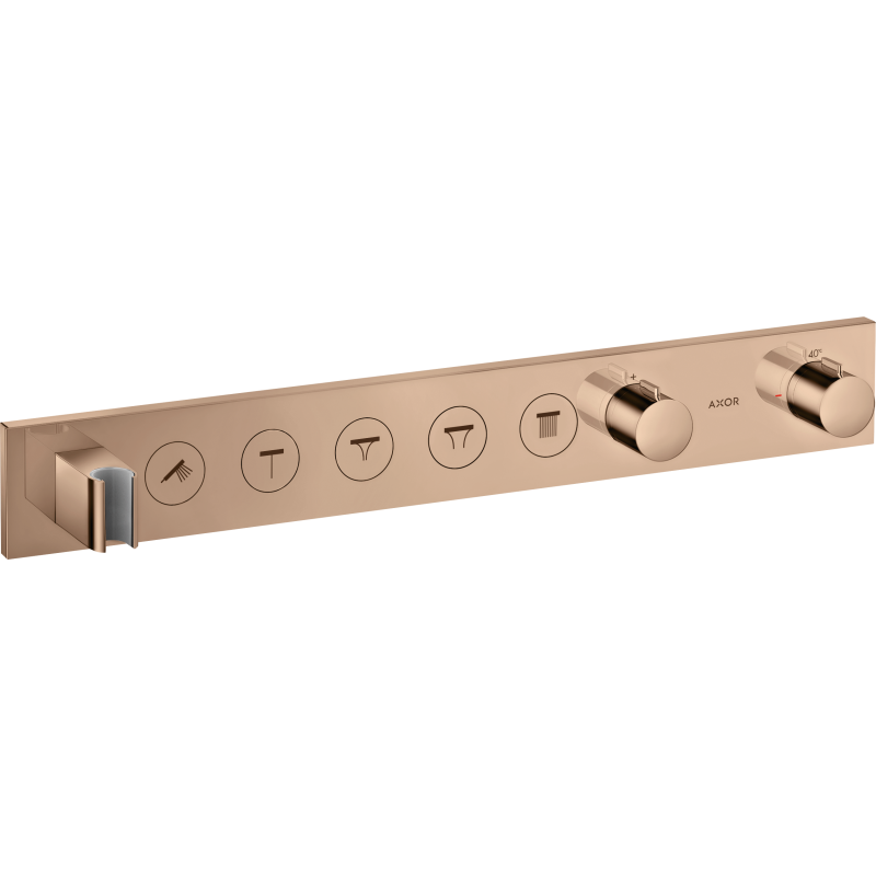 Moduł termostatyczny Select 670/90 do 5 odbiorników, podtynkowy Czerwony Złoty Polerowany ShowerSolutions AXOR 18358300