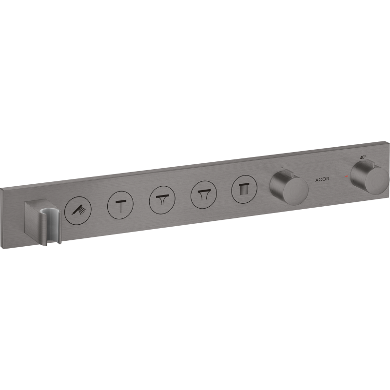 Moduł termostatyczny Select 670/90 do 5 odbiorników, podtynkowy Czarny Chrom Szczotkowany ShowerSolutions AXOR 18358340