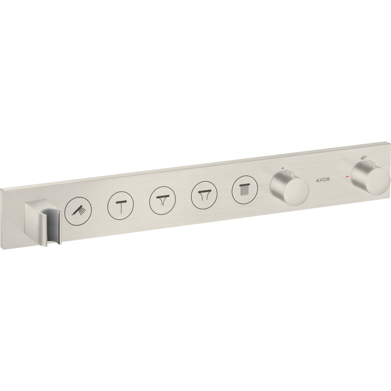 Moduł termostatyczny Select 670/90 do 5 odbiorników, podtynkowy Stal Szlachetna Optyczna ShowerSolutions AXOR 18358800
