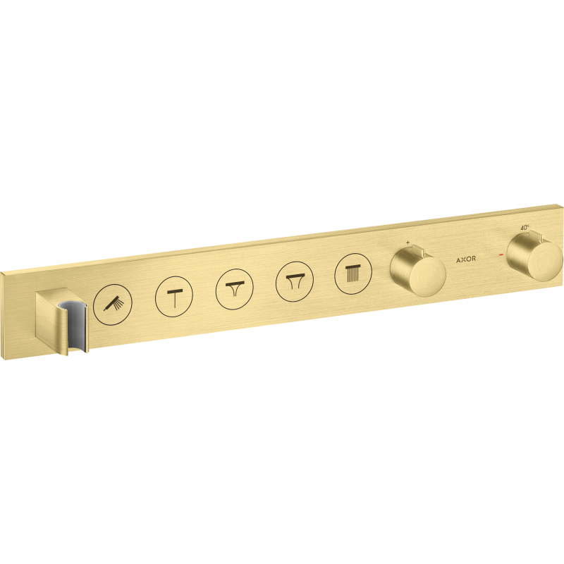 Moduł termostatyczny Select 670/90 do 5 odbiorników, podtynkowy Mosiądz Szczotkowany ShowerSolutions AXOR 18358950