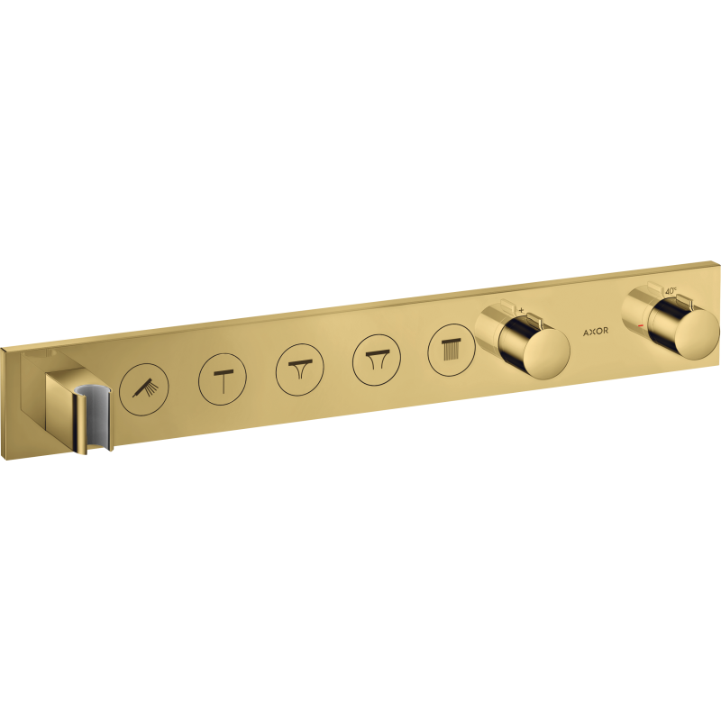 Moduł termostatyczny Select 670/90 do 5 odbiorników, podtynkowy Złoty Optyczny Polerowany ShowerSolutions AXOR 18358990