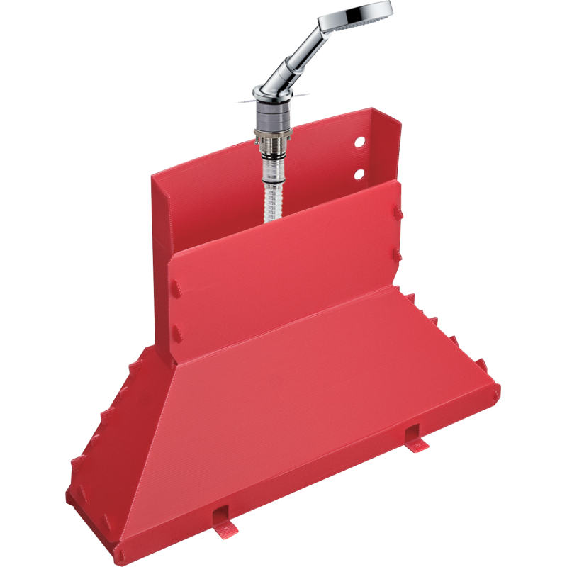 Zestaw główki prysznicowej do montażu na brzegu wanny, Secuflex Czerwony Złoty Polerowany AXOR 19418300