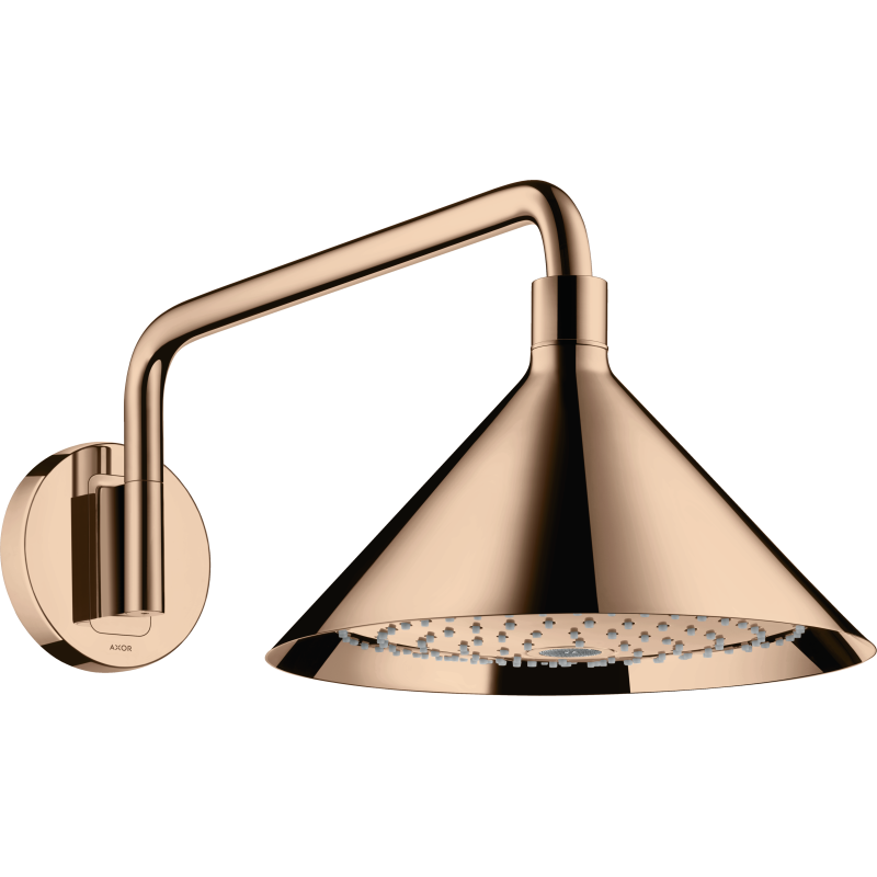Głowica prysznicowa 240 2jet z ramieniem prysznicowym Czerwony Złoty Polerowany Showers/Front AXOR 26021300